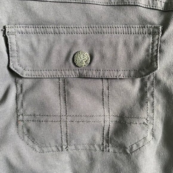 PRANA Halle Convertible Coal Grey/Gray Roll-up Pants 12 SHORT - Picture 14 of 16